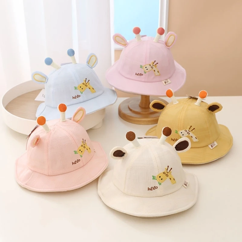 

Baby Fisherman Hat Wide Brimmed Bucket Hat for Toddler Girls Boy Cute Giraffe Infant Hat Floppy Cap Baby Accessories 2-10M