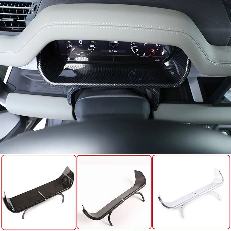 

2 шт. для Land Rover Defender 110 130 2020 ABS углеродное волокно дисплей приборной панели автомобиля декоративная рамка Автомобильные аксессуары gg