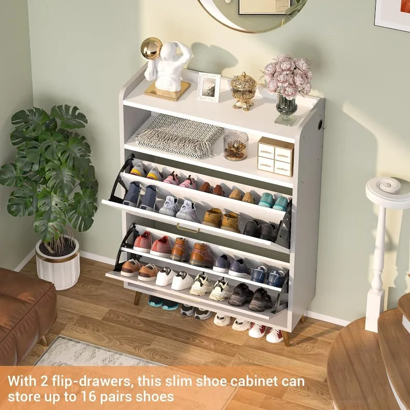 Входная деревянная автономная стойка для обуви с закрывающимися открытыми