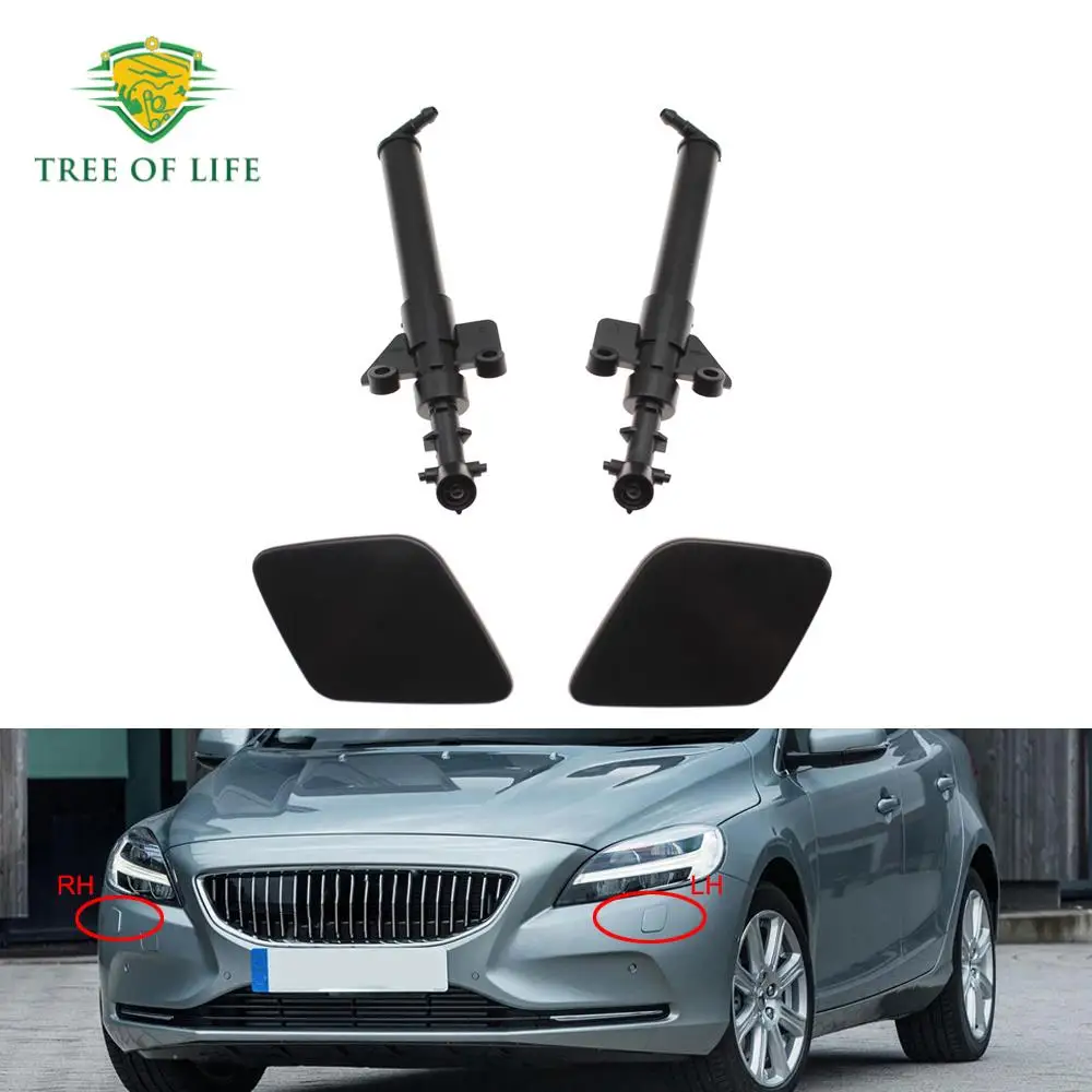 

Front Headlight Washer Nozzle Spray Jet Cover Cap For VOLVO V40 Cross Country 2013-2019 31276117 31283735 31276118 31283734