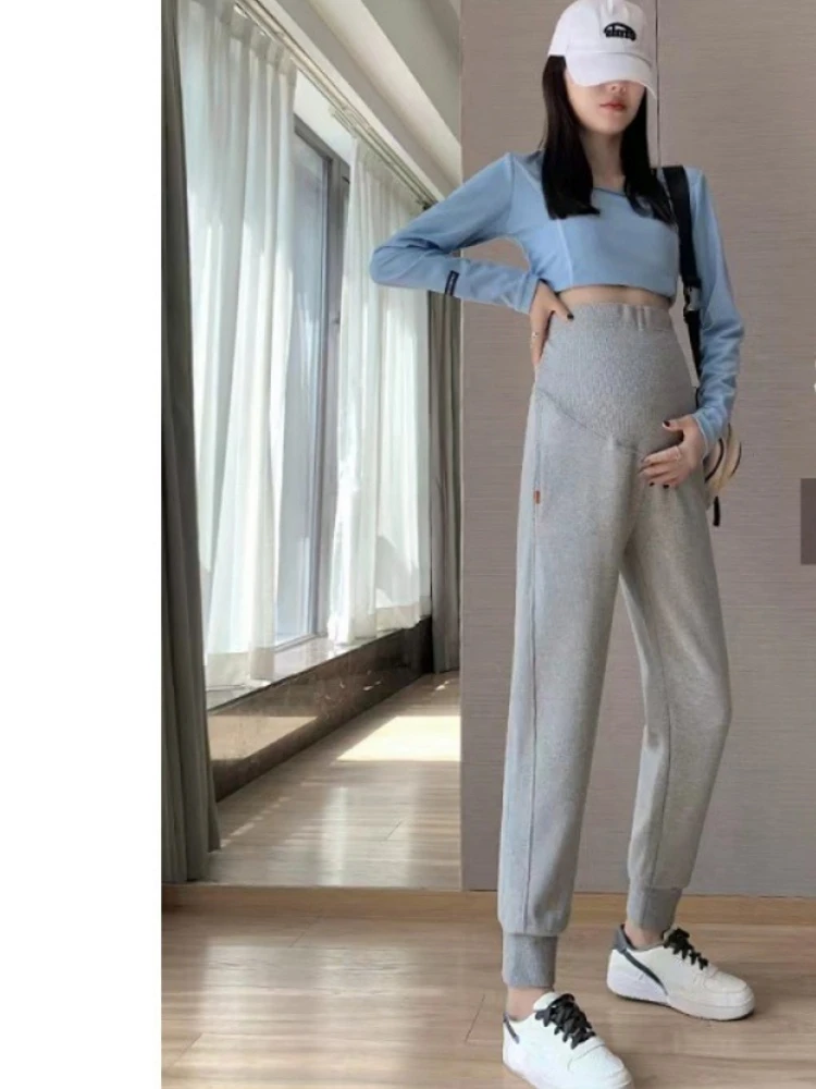 Fashion Maternity Sport Pants Elastic Waist Belly Casual Trousers Clothes for Pregnant Women Pregnancy Pants Yoga Pants enlarge