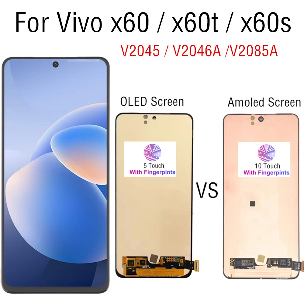 

6,56 дюймовый Oled и Amoled для Vivo X60 V2045 V2046A / Vivo X60t V2085A ЖК-дисплей
