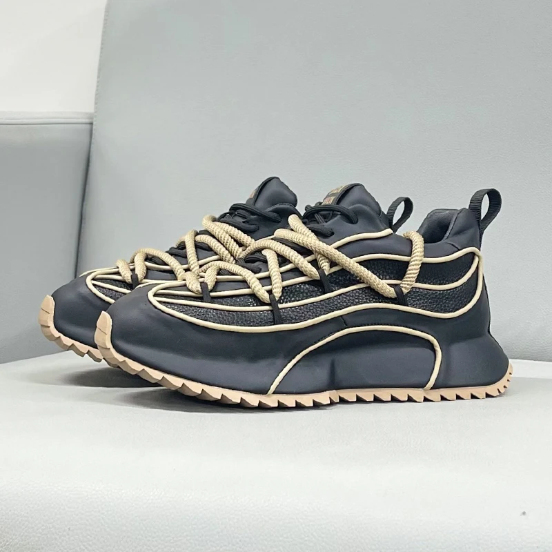 European Goods High end Men's Shoes Autumn and Winter 2024 New Versatile Sports Casual Elevator Genuine Leather Jogging... |