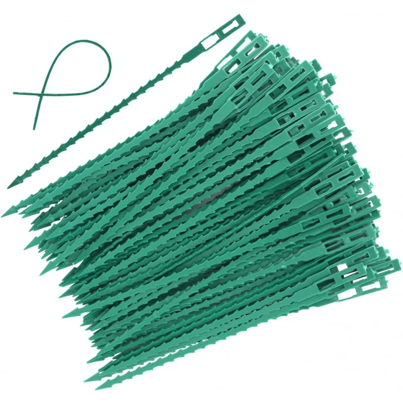 50pcs Reusable Garden Cable Ties Plant Support Shrubs Fastener Tree Locking Nylon Adjustable Plastic Cable Ties Tools