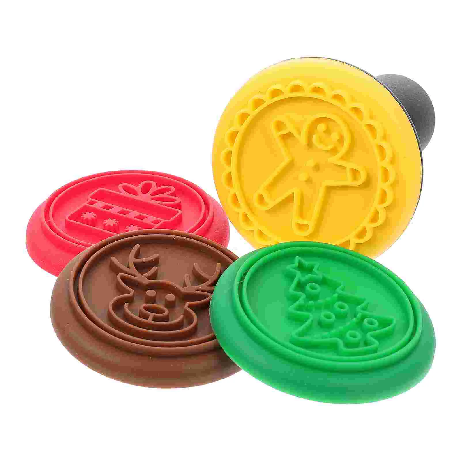 

Cookie Stamps Christmas Baking Silicone Molds Kitchen Utensils Stamp Mold Biscuit Suppliespresssetfondant Embossinggingerbread