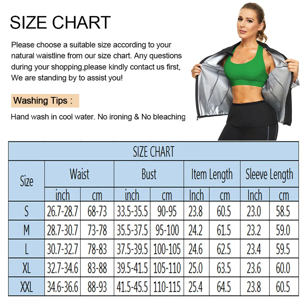 NINGMI Sauna Top for Women Hot Sweat Jacket Weight Loss Long Sleeves Thin Fitness Sportwear Fat Burning Slimming Body Shaper Gym