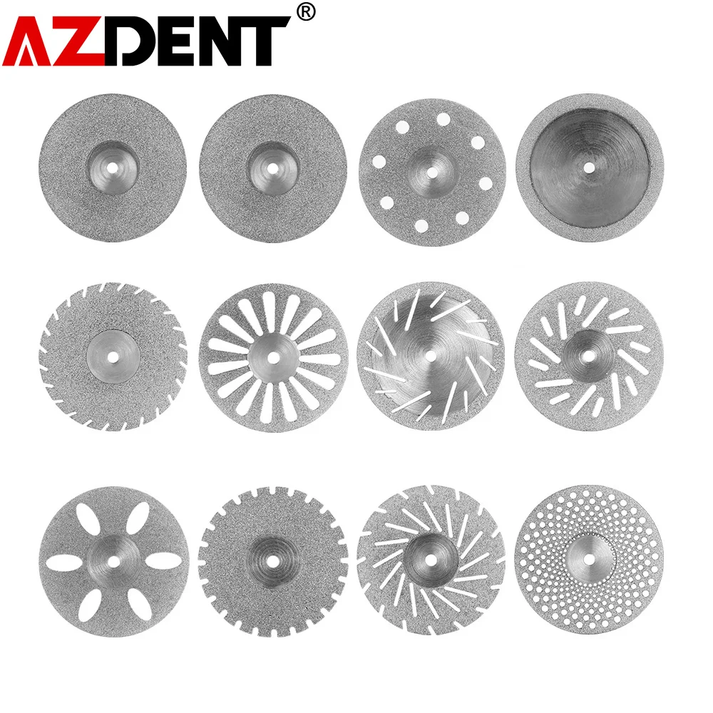 Azdent Dental Lab Polishing Shank Mandrel Burs Emery Disc Cutting Double Side