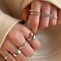 new retro simple opening rings for women fashion personality irregular geometric adjustable rings 2022 trendy party jewelry gift