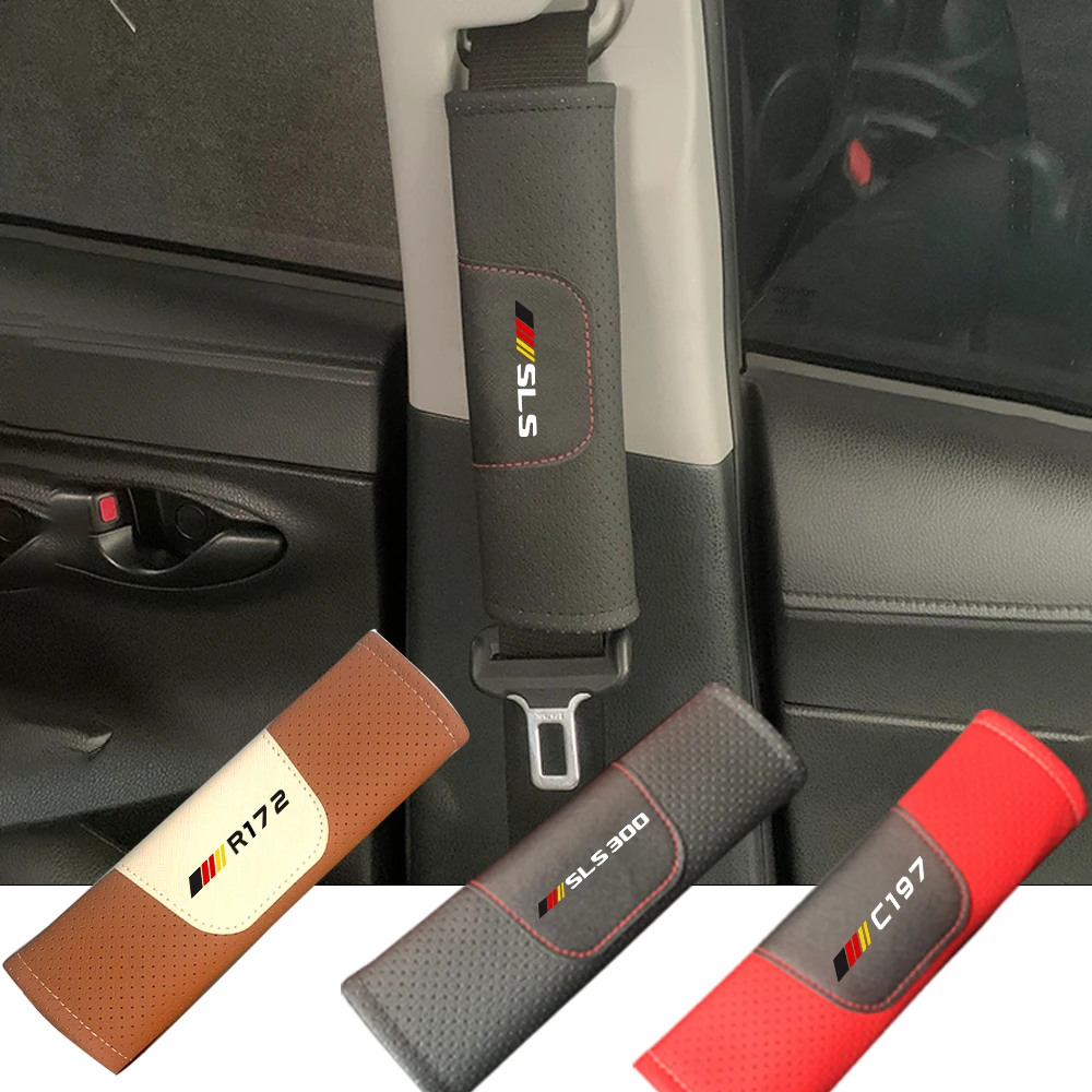 Защитная накладка на ремень безопасности из натуральной кожи для Mercedes-Benz C197 R172 R197 класс SLS SLS180 SLS200 SLS250 SLS300