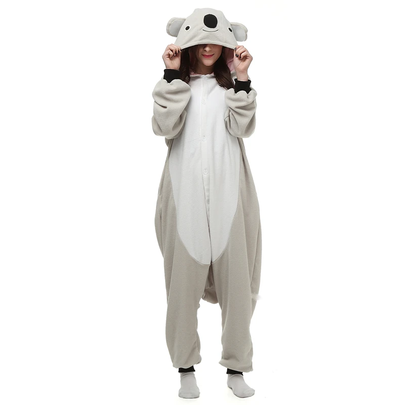 Halloween Onesie Cartoon Koala Pajama For Adult Women Men Animal Kigurumis Pyjamas Homewear Cosplay Party Costume XXL