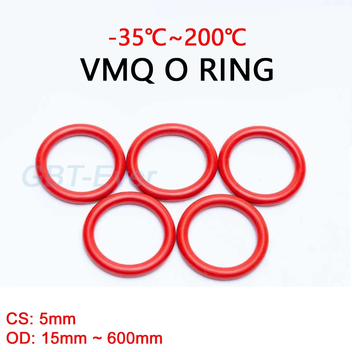 

Красные силиконовые уплотнительные кольца VMQ