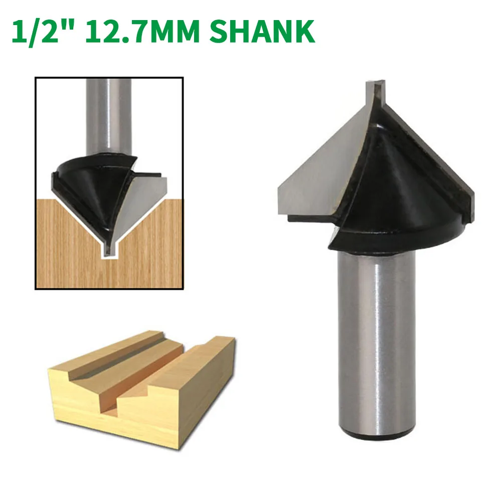

1PC 1/2" 12.7MM Shank Milling Cutter Wood Carving Door Knife CNC Tool Door Edge Bits Wooden Surplus Milling Cutter Woodworking