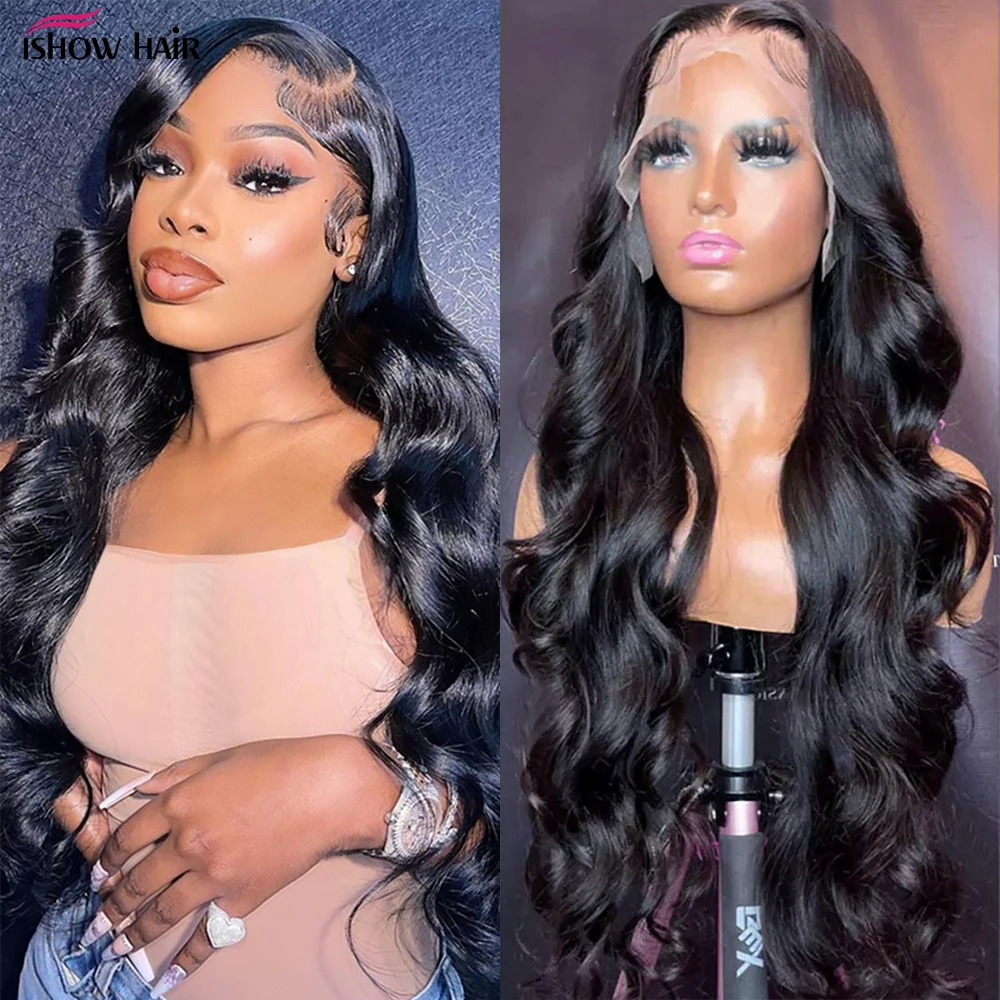 

Ishow 30 дюймов 13x6 Hd кружевные передние al парики 250 плотность для черных женщин бразильские 13x4 волнистые передние парики на сетке человеческие волосы распродажа