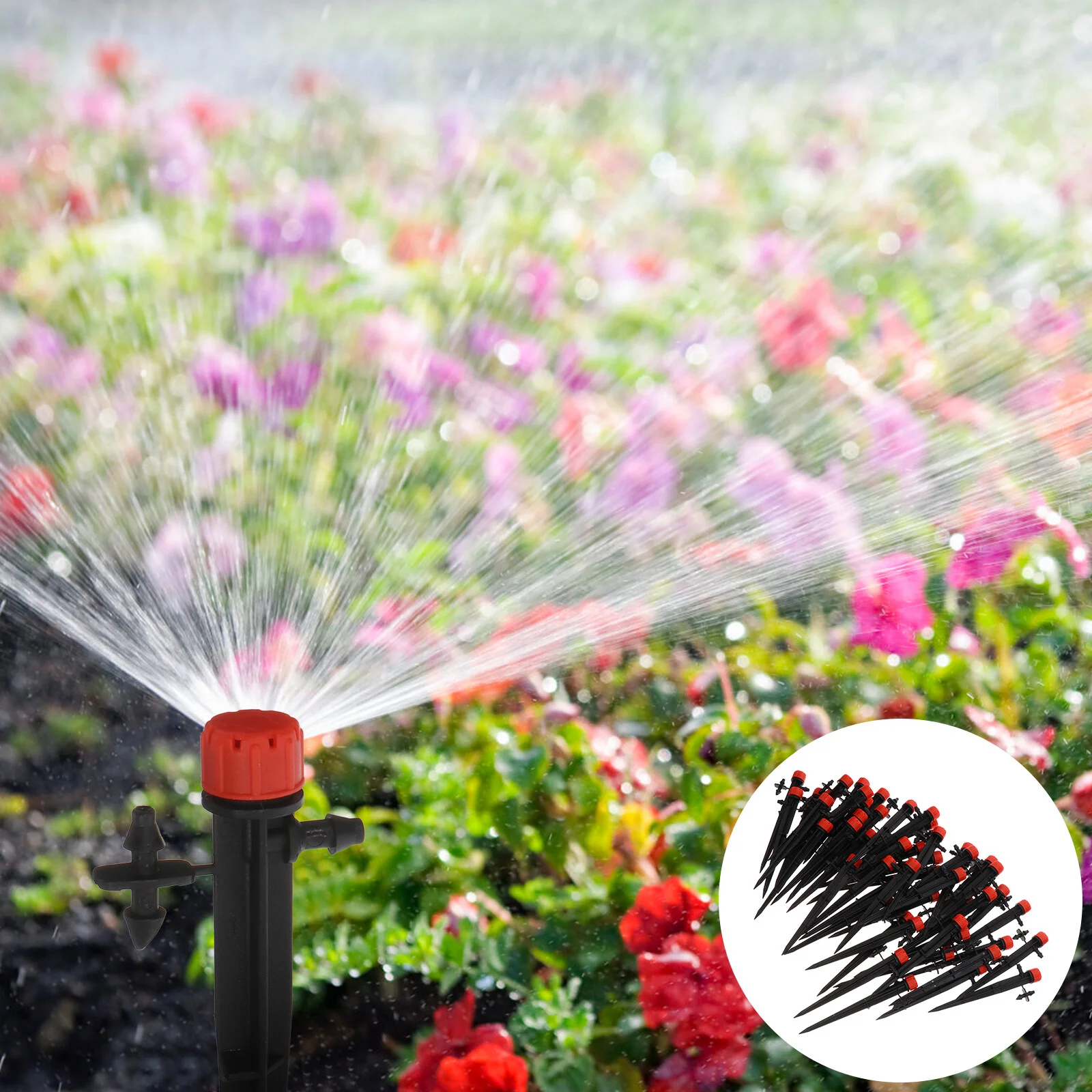 

Ground Micro Sprinkler Adjustable Irrigation Dripper Watering Nozzle Spray Nozzles Emitter Inserted