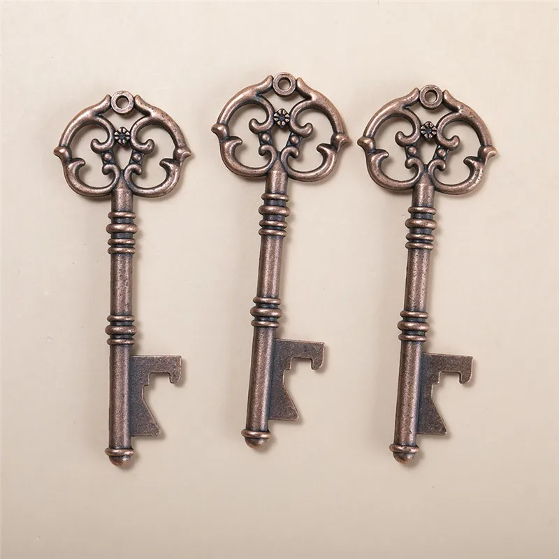 

5pcs/lot Antique Bronze Color Hollow Key Charms Double Sided Pendants Handmade Decoration For DIY Jewelry Making Accessories