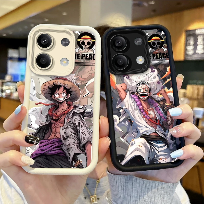 Чехол из ТПУ One Pieces Luffy Anime для Redmi Note 13 12 Pro Plus 5G 11 10 9 12C 10C 9C A2 A1 нескользящий