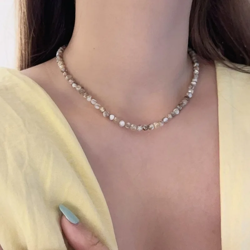 Ожерелья Draweye с бусинами для женщин на весну-лето корейские модные Элегантные