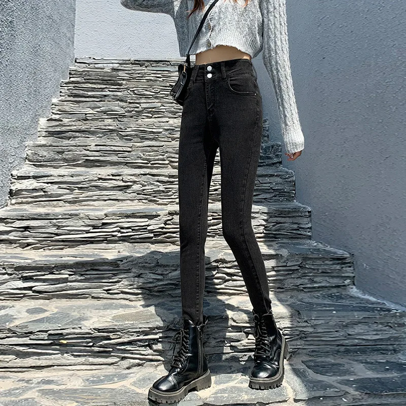 High Waist Jeans Women Cultivate One's Morality Show Thin Joker 2023 New Summer Feet Pants Tight Stretch A Pencil