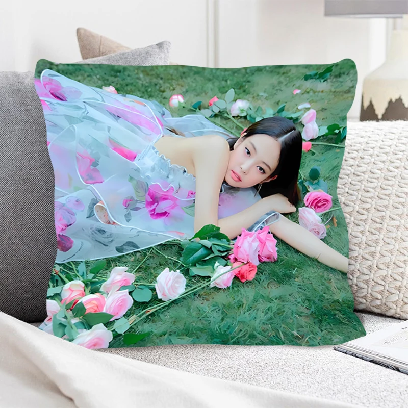 Высококачественная Квадратная Наволочка Для Девочек Kpop J-Jenies Kim Домашний Декор