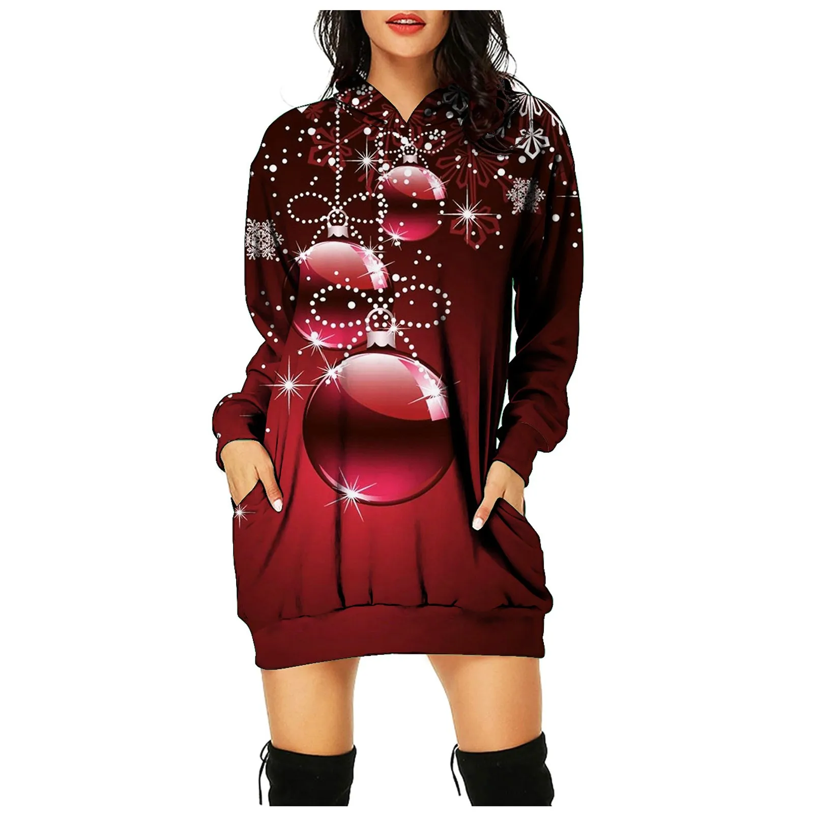 

Vintage Hoodie Women Pullover Women Witch Halloween Fashion Hooded Long Sleeve Mid Length Pockets Tops Aesthetic Sudadera Mujer