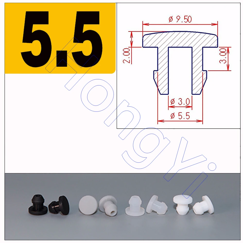 

Полые черные силиконовые резиновые заглушки с отверстиями от 4,5 мм до 14 мм