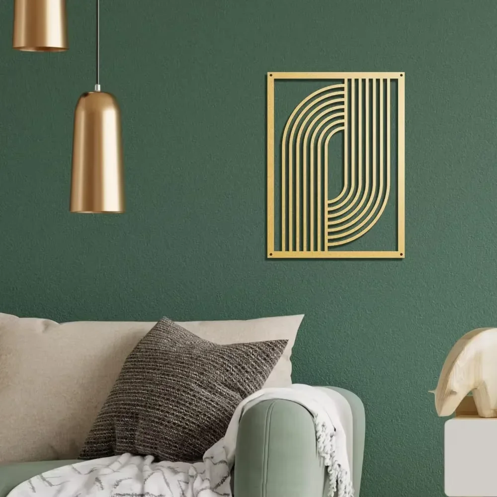 Металлические Настенные Художественные Деко Современная Геометрическая Форма