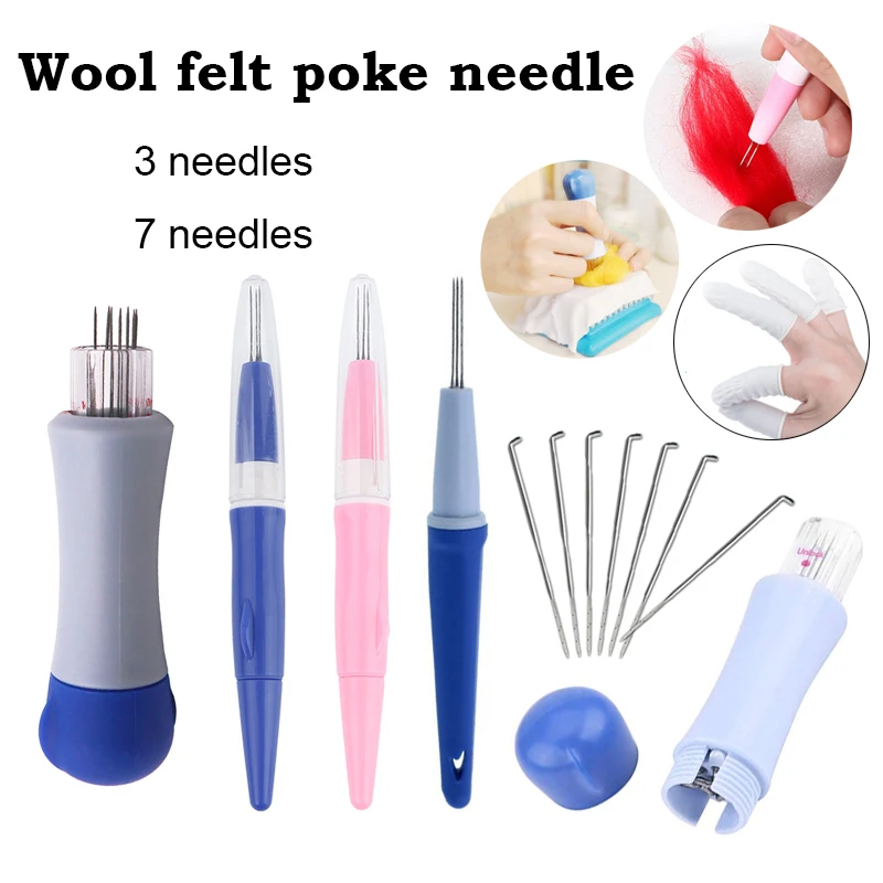 1/2 pcs wool felt 3/7 needle poke set DIY tool needle punch 