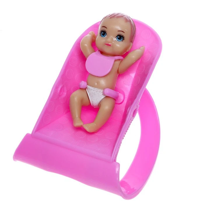 Кукла модель &quotМолодая Мама&quot с малышом кроваткой и аксессуарами |