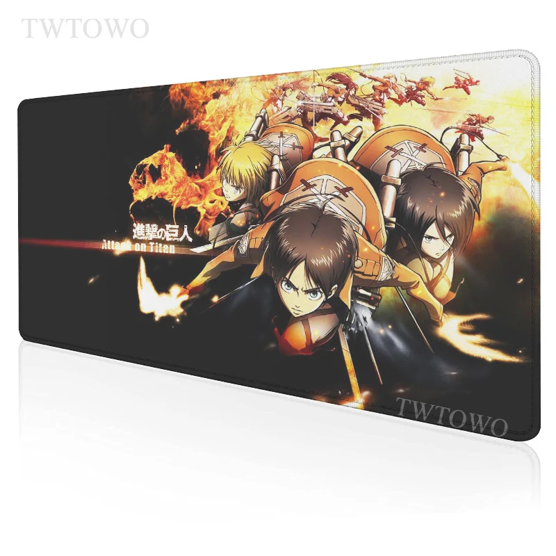Коврик для мыши с аниме атака на Титанов Настольный коврик компьютера HD коврики