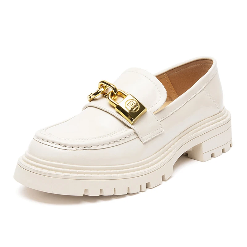 

Роскошные женские туфли-лодочки, женские лоферы, повседневная Дизайнерская обувь из натуральной кожи с металлическим покрытием для женщин,...