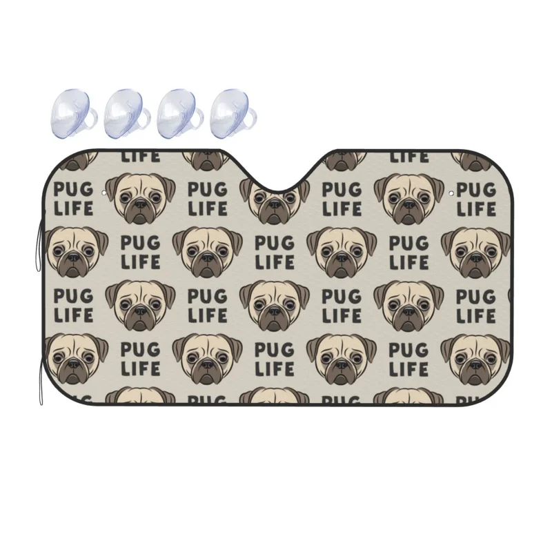 

Автомобильный солнцезащитный козырек на лобовое стекло для Мопса