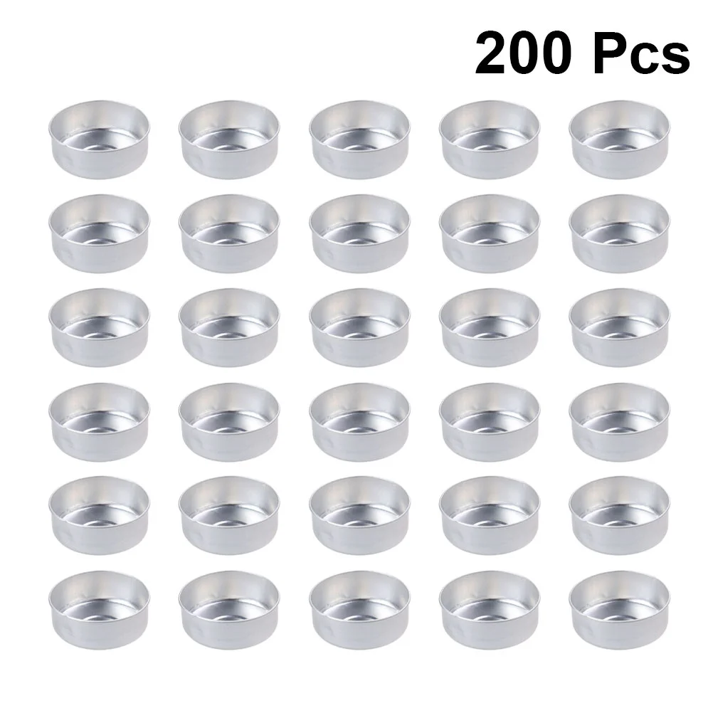 

Tealight Tea Light Empty Cups Tins Aluminum Tin Containers Making Jars Holder Case Cup Diy Container Wax Metal Round Lights