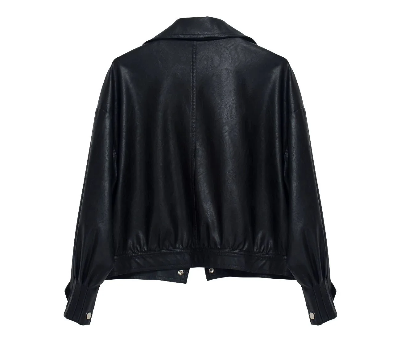 Women's short leather clothing in the spring  autumn of 2022 Korean casual motorcycle clothing loose pu leather jacket jacket