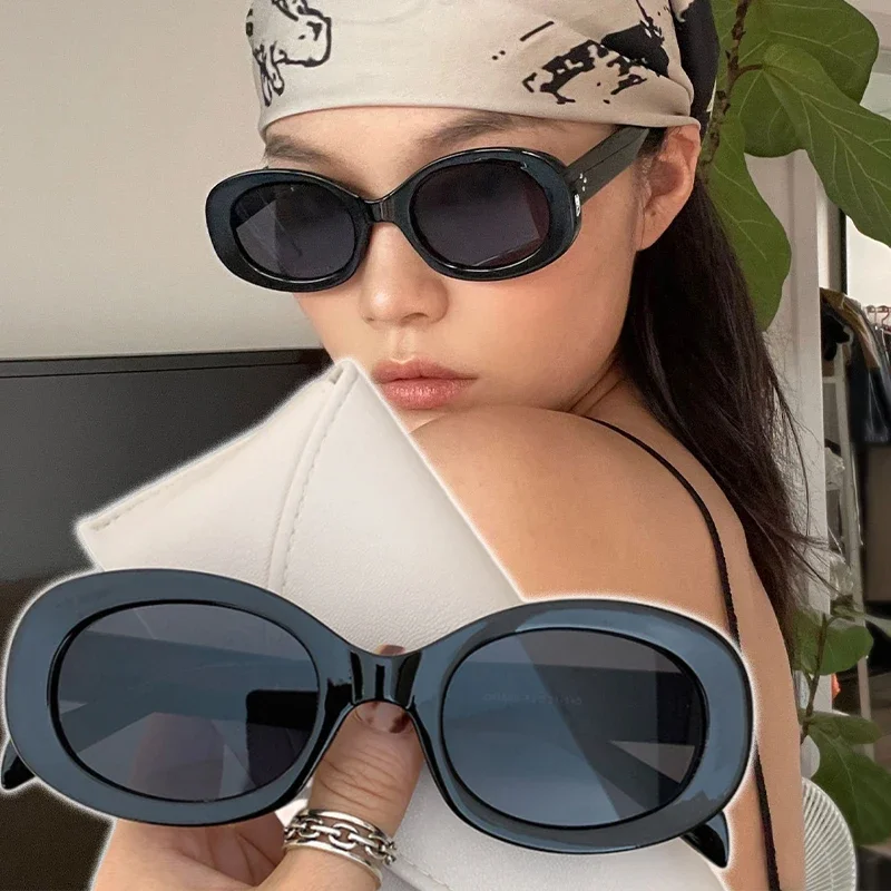 Солнцезащитные очки в винтажном стиле женские овальные модные роскошные