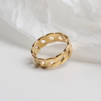 stainless steel mens womens chain rings classic gold color finger rings 2022 trend fashion wedding couple jewelry wholesale