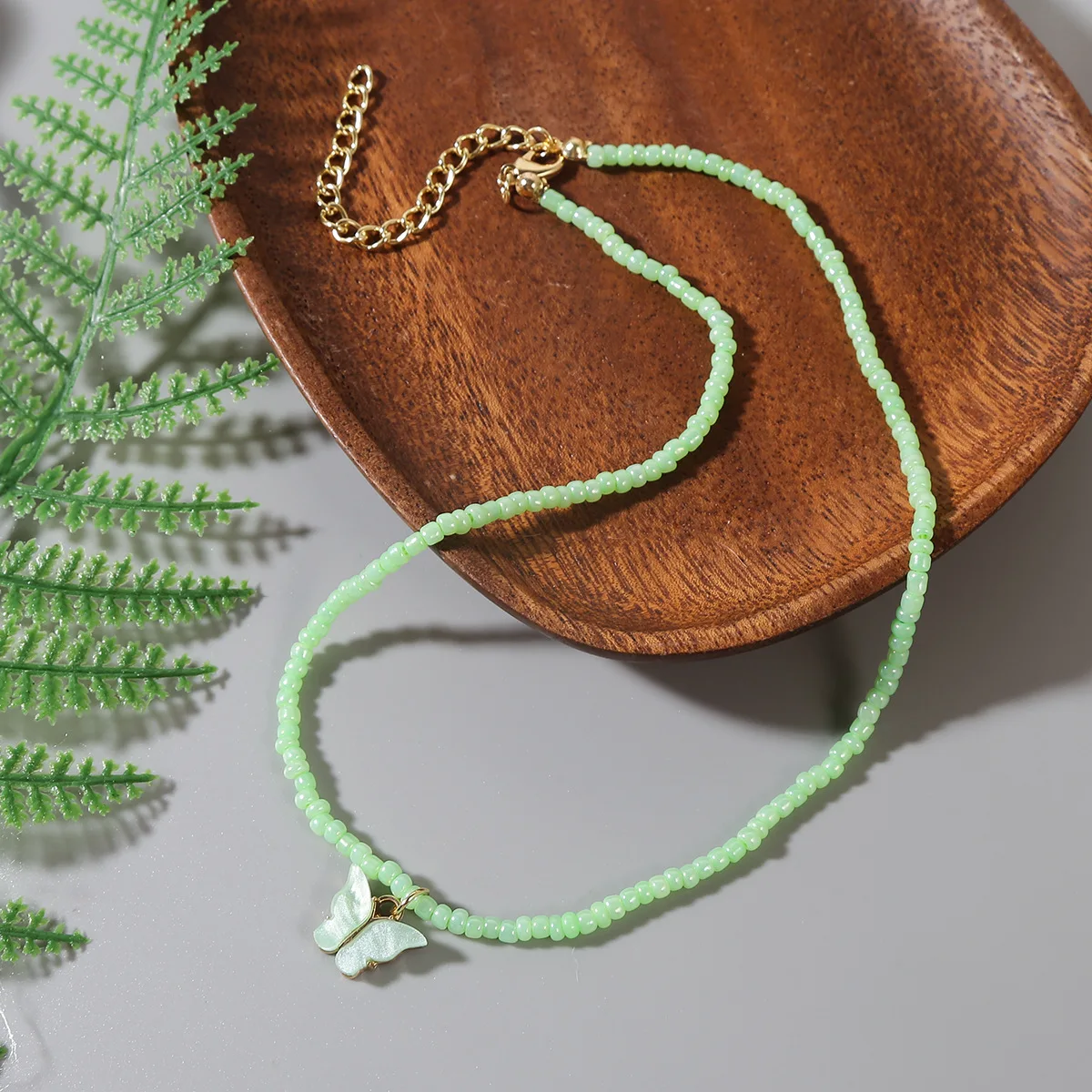 

Женское ожерелье с зеленым Искусственным бантом, подходит для подарка девочке на день рождения