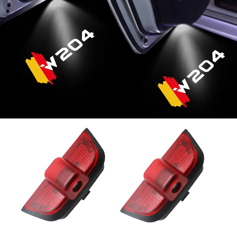 Светодиодная Лазерная лампа-проектор для дверей автомобиля Mercedes Benz C W204 C260 C300 C280