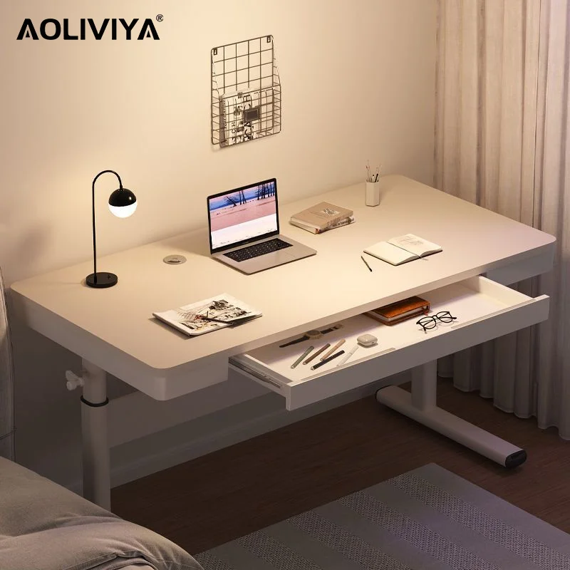 

AOLIVIYA Manual Liftable Computer Desk Home Writing Desk Children's Study Desk Lift Desk Office Workbench