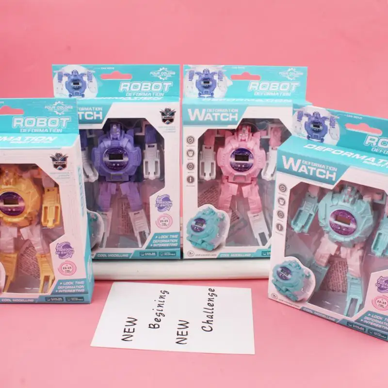 Оригинальные детские электронные часы-трансформеры с подсветкой |