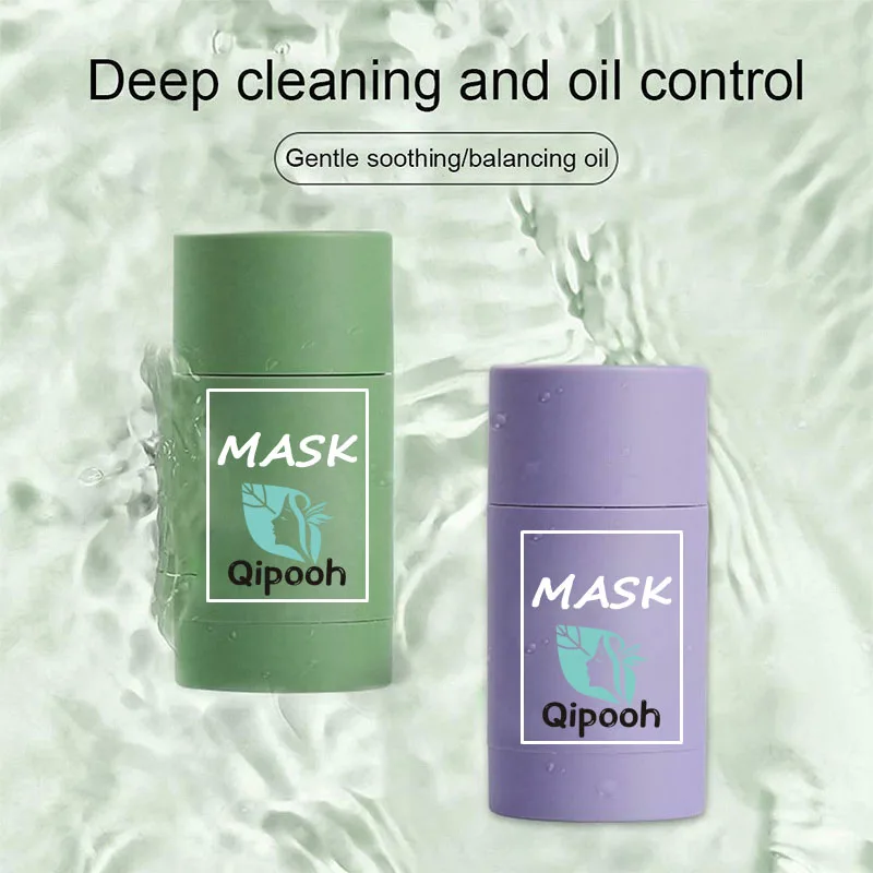 

Qipooh Clean Face Mask Beauty Skin Green Tea Clean Face Mask Stick Cleans Pores Dirt Moisturizing Hydrating Whitening Care Tools