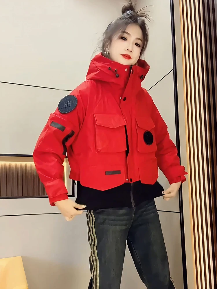 Европейская зимняя спецодежда ветрозащитная короткая стильная хлопковая куртка