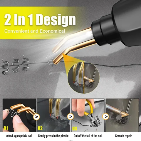 Горячий степлер, пластиковый сварочный аппарат 70 Вт, комплект для ремонта автомобильного бампера, плоскогубцы, 4 волновые скобы, сварочный аппарат, сварочный аппарат, пистолет для ремонта