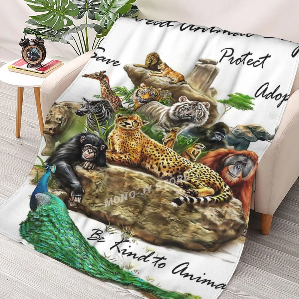 

World Animal Day - Be Kind To Animals Throw Blanket Sherpa Blanket Bedding soft Blankets