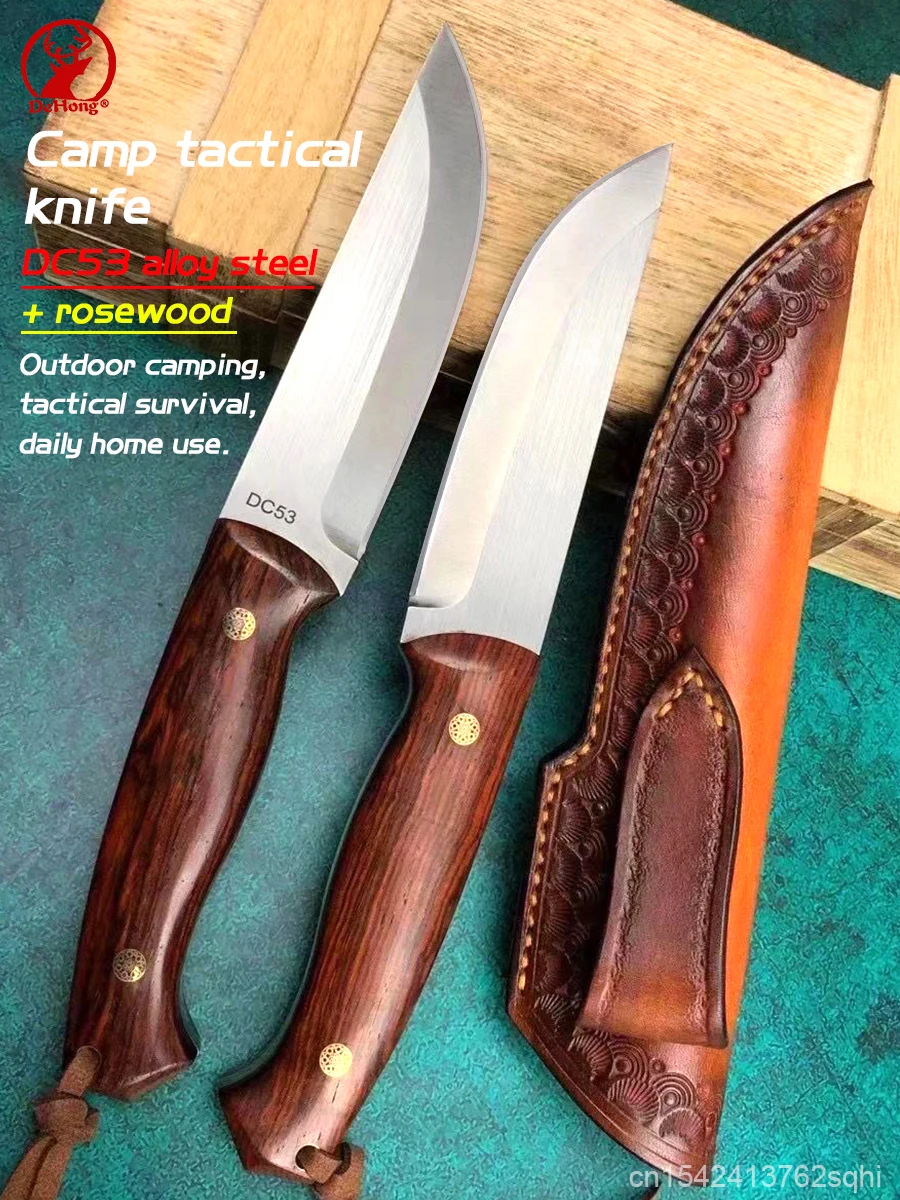 

Охотничий нож DC53 из цельной стали, прочный тактический походный резец высокой твердости