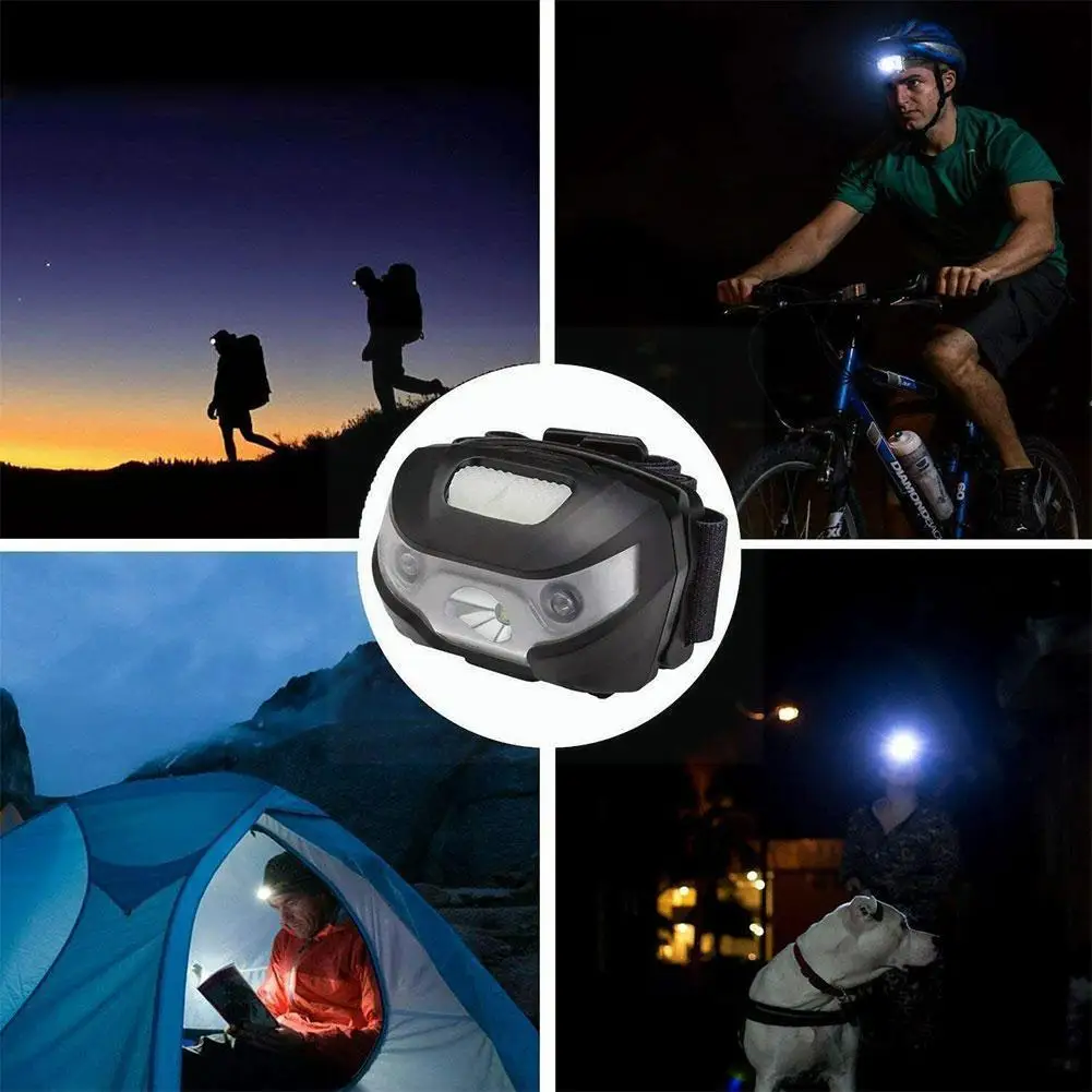 

Led Strong Light 3w White Light Usb Charging Sensor Headlight Night Fishing For Erbium Camping Waterproof M2g2