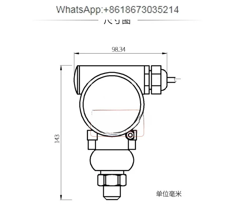 Диффузионный силиконовый датчик давления PCM400 промышленного типа