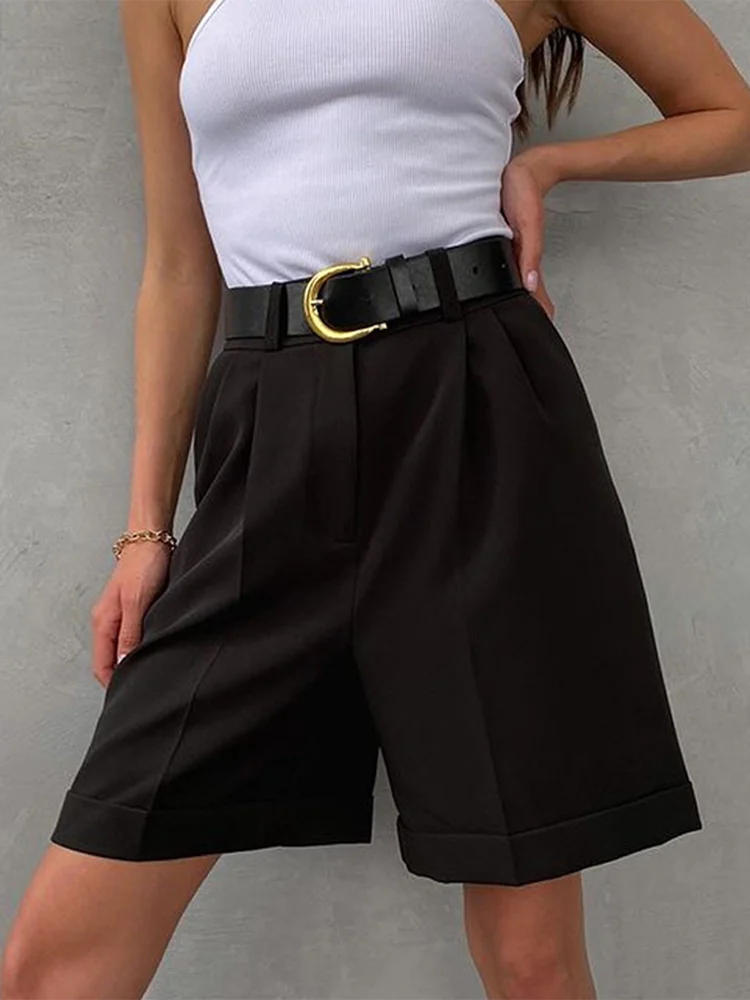 Summer Y2K Green Knee Length Shorts 