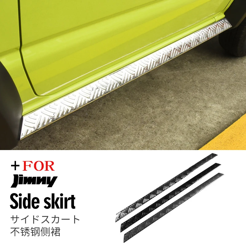 

Jimny ABS углеродистая нержавеющая сталь боковой молдинг приветственная педаль боковая юбка для Suzuki Jimny JB74 JB64 4x4 аксессуары