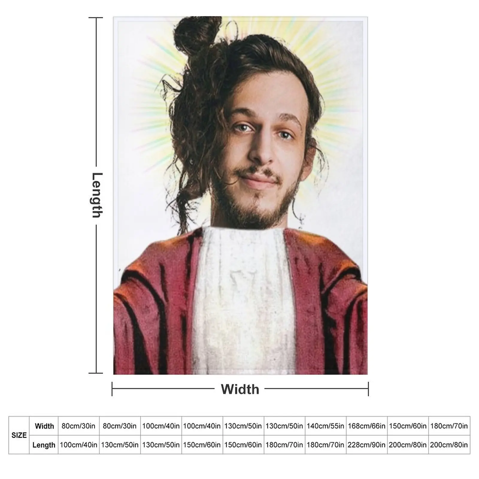 Subtronics Теплое плюшевое одеяло с изображением Иисуса