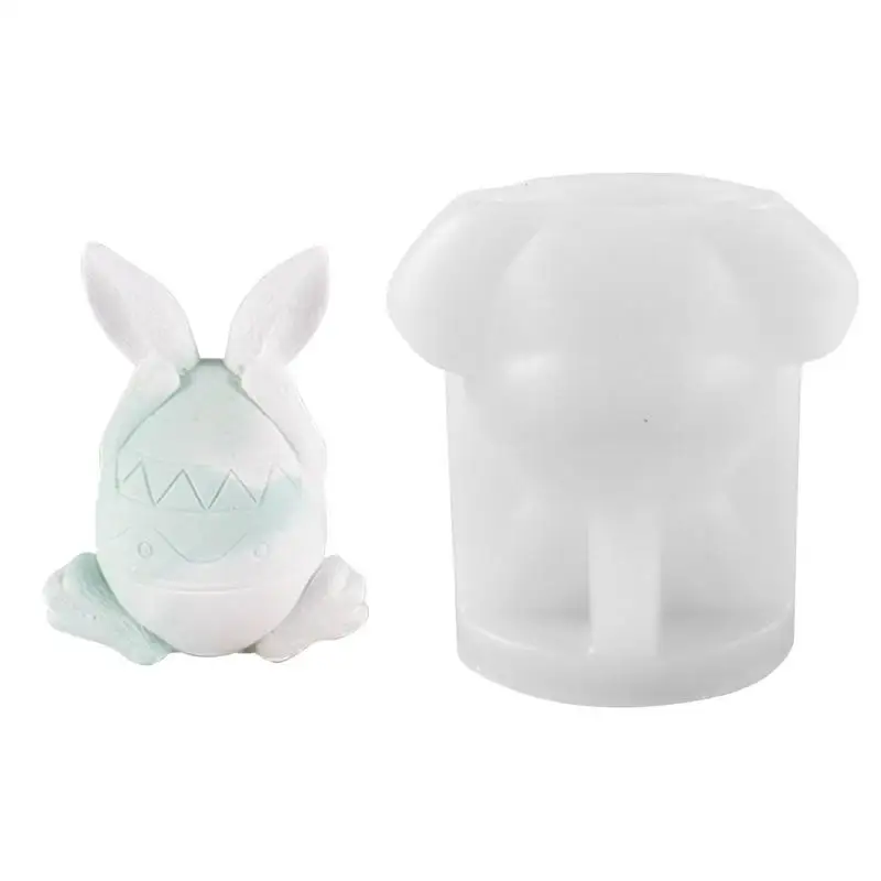 

Bunny Gnome Candle Molds 3D Easter Egg Bunny Rabbit Candle Making Mould DIY Scented Candle Mould For Halloween Christmas Easter